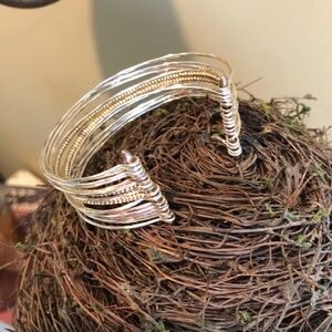 Elegant Silver and Gold Women's Bracelet